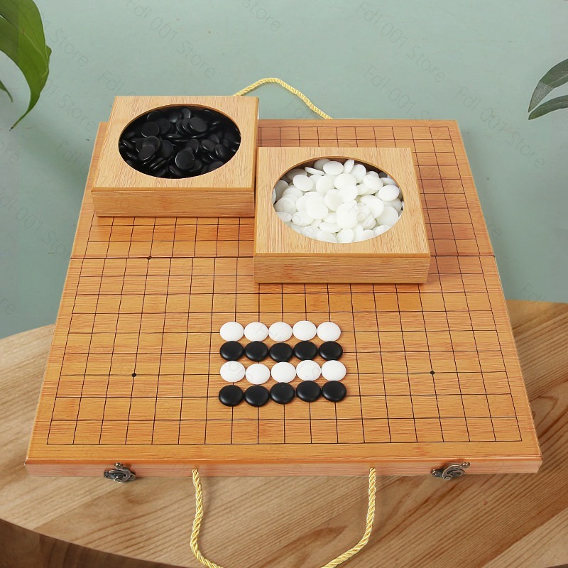 Board Game Strategi - 19-delige Go-set Backgammon bordspel zwart-wit schaakbord