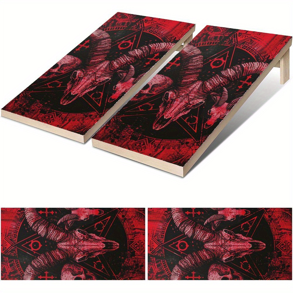 Board Game Film - Dark Rune Ram Skull Waterdichte Cornhole