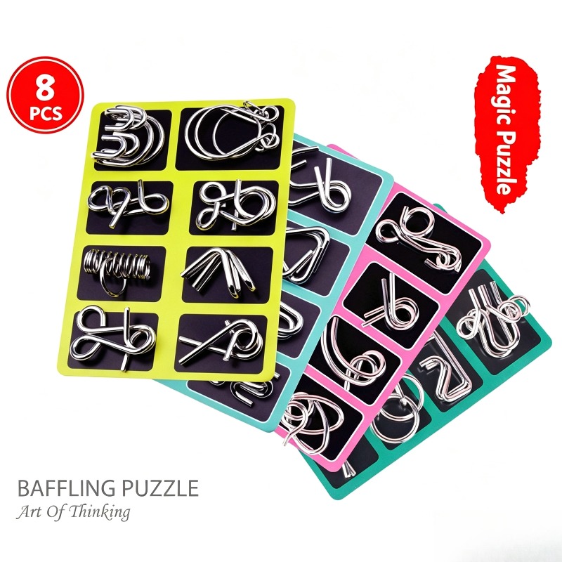 8-delige metalen puzzelset, kl - Board Game Quarto recensie en prijs