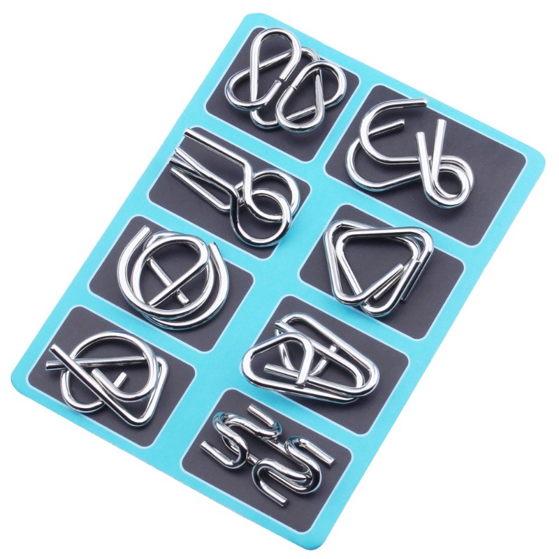 8-delige metalen puzzelset, kl - Board Game Quarto recensie en prijs