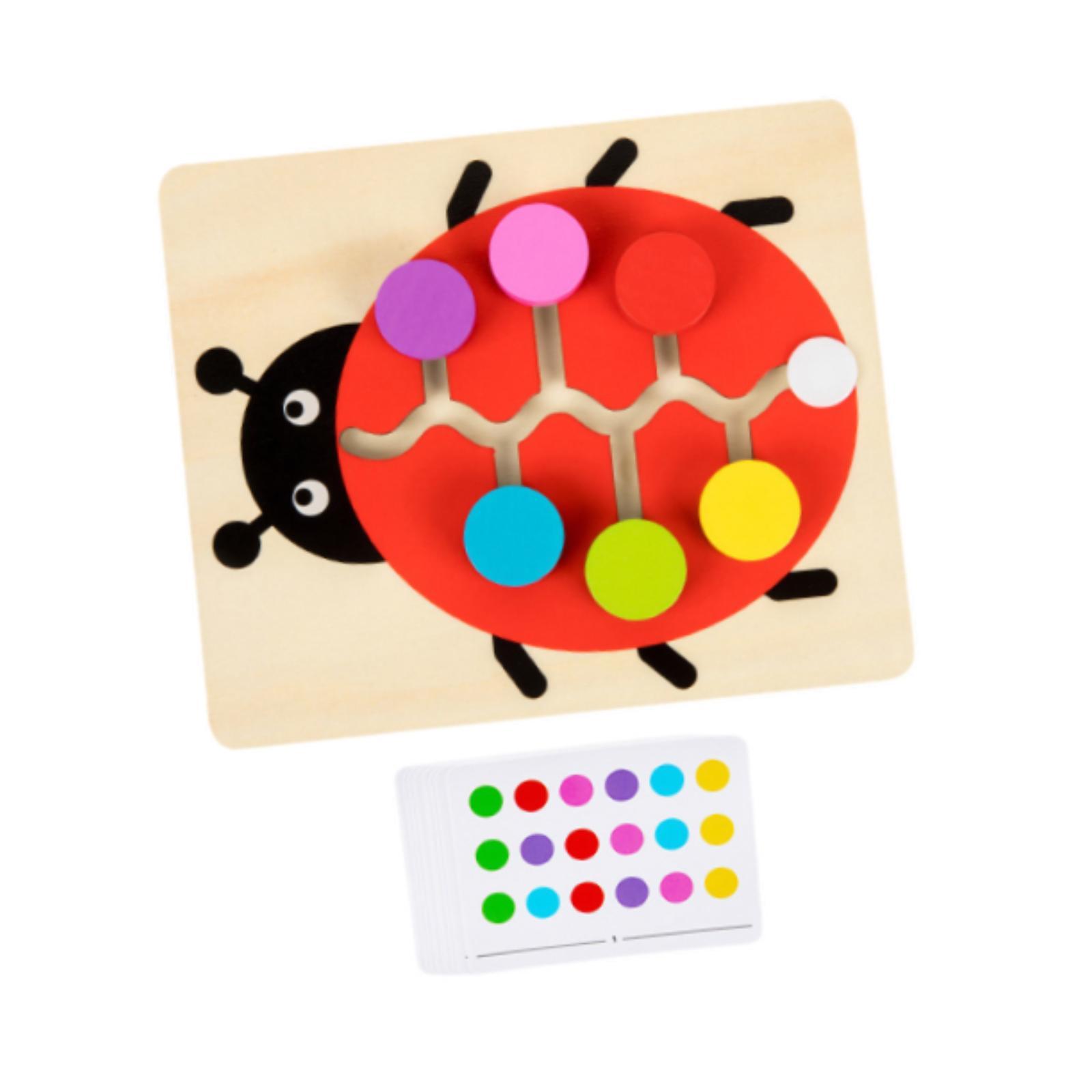 Houten kleurmatching schuifpuz - Board Game Strategi recensie en prijs