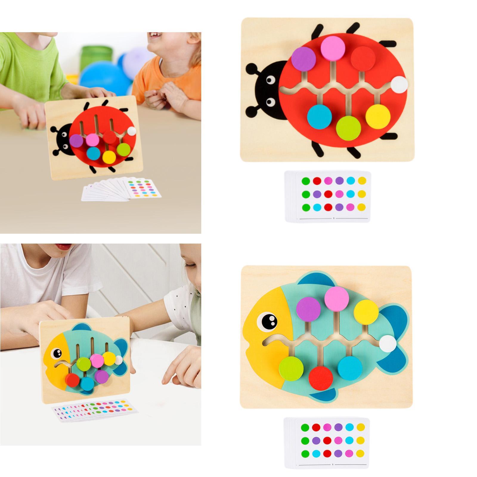 Houten kleurmatching schuifpuz - Board Game Strategi recensie en prijs