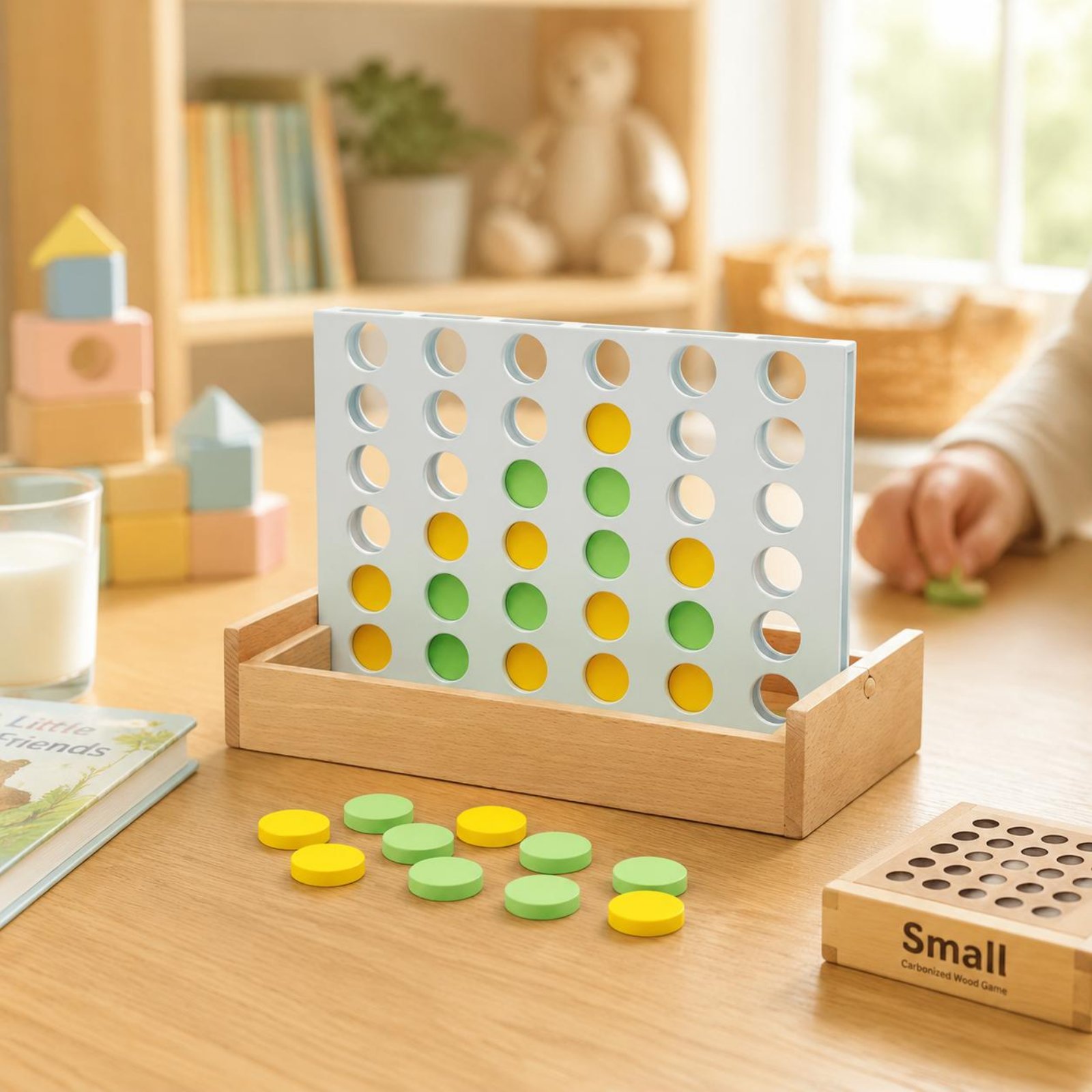 Houten Connect Four-spel Vroeg - Board Game Box recensie en prijs